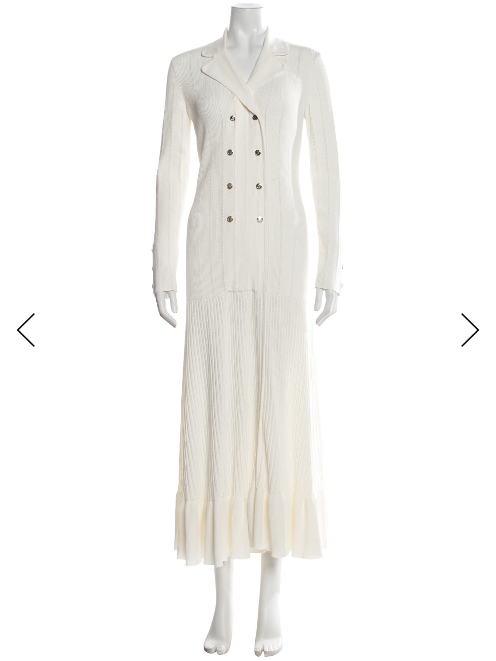 Sandro Cream White Maxi Knit Dress - Picture 1 of 7